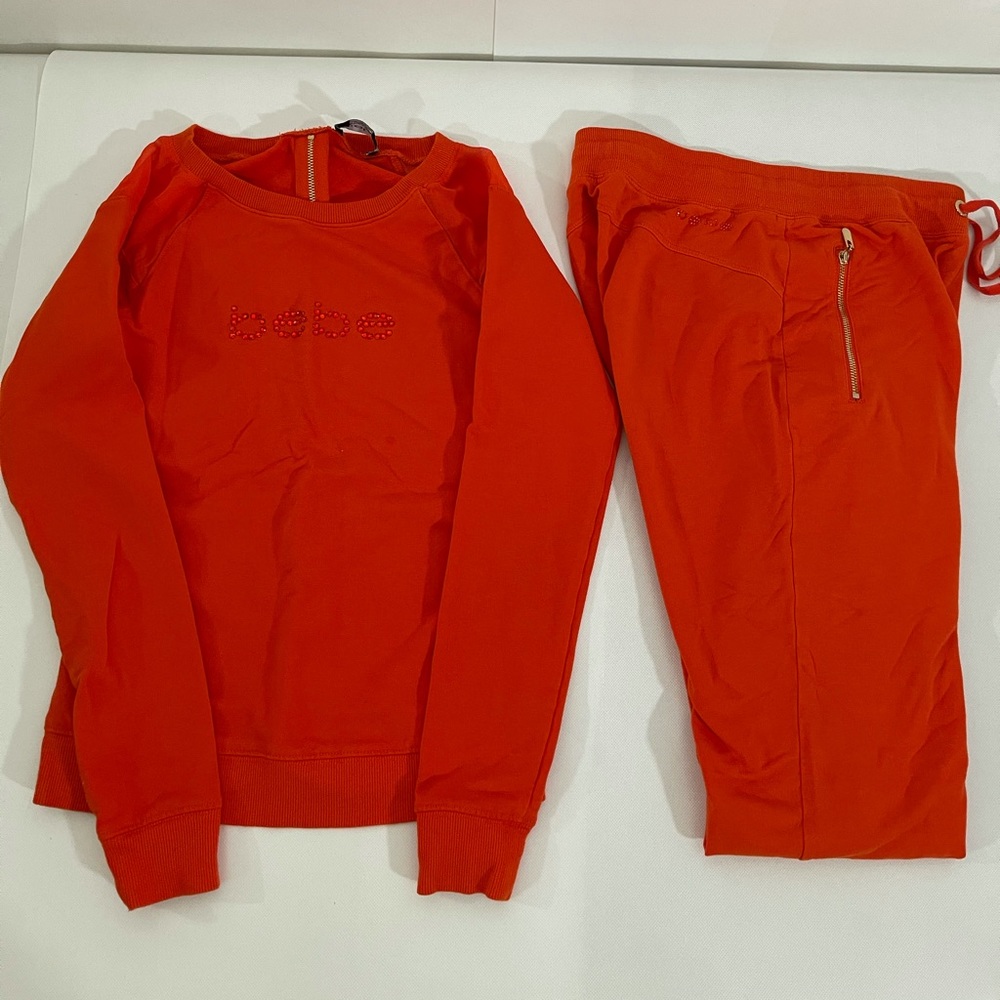 Bebe Tracksuit Orange color size XS